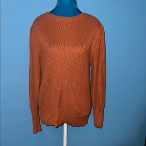 Nine West Burnt Orange Crew Neck Sweater